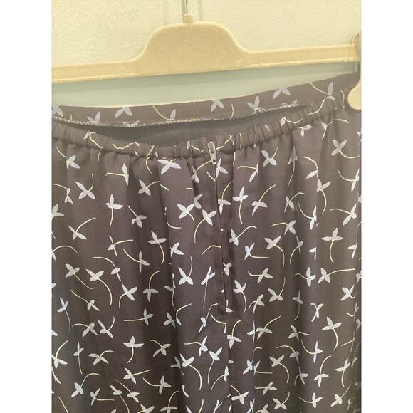 Vintage Fashion Bug Womens Maxi Skirt Large Y2K Forest Fairy Navy Blue Floral - Picture 7 of 8